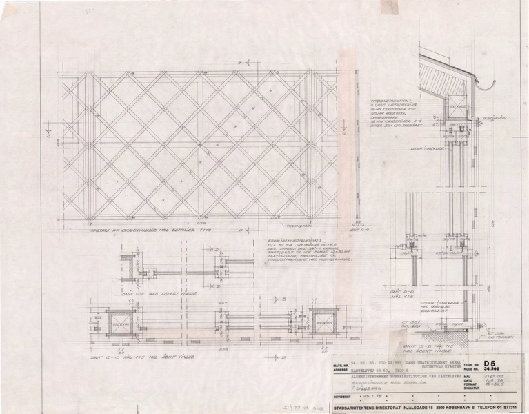 Kastelsgården (børneinstitution) Bygning 1, vinduer i liggehal