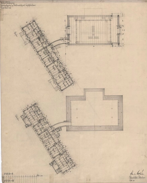 Tinghøjbeholderen Skyderhanebygning og funktionærbolig, planer
