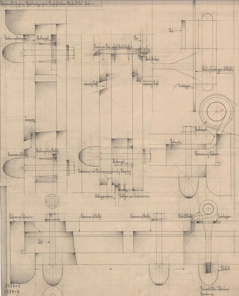 Tinghøjbeholderen Detailler til port; detailler