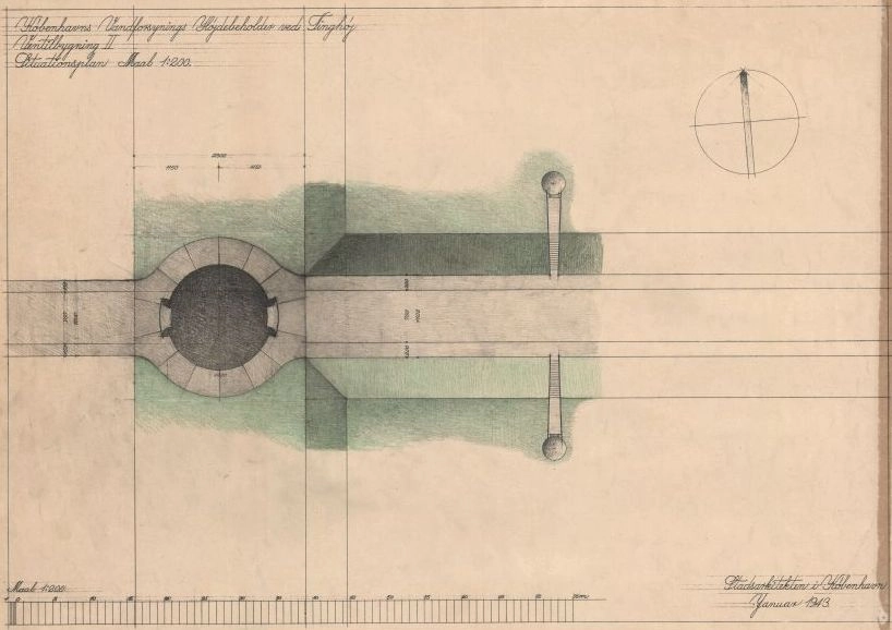 Tinghøjbeholderen Ventilbygning 2: situationsplan