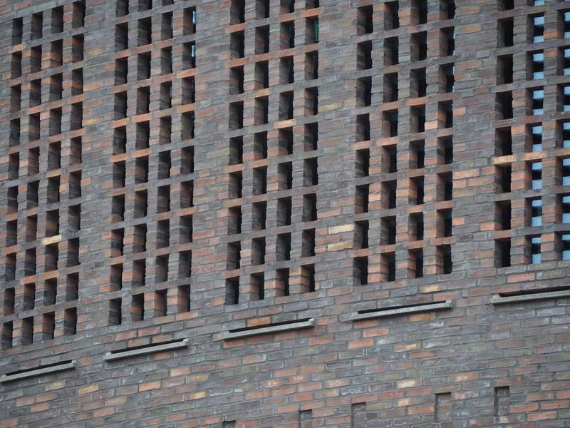 Trafiktårnet Vest Detalje af murværk