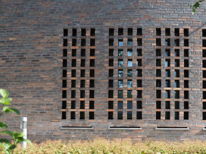Trafiktårnet Vest Detalje af murværk
