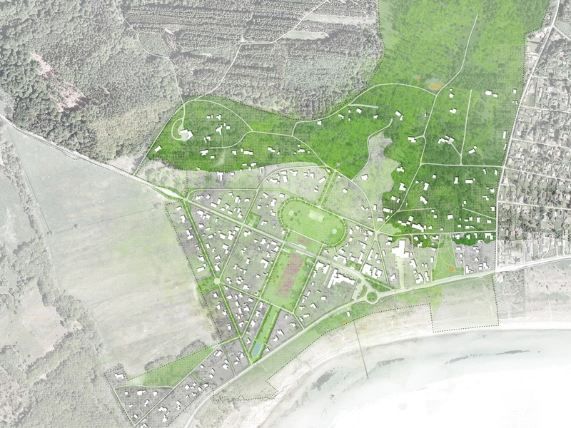 Femmøller Strand Plan over området