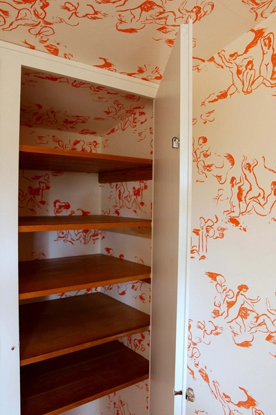 Poul Henningsens Hus - PHs eget hus Tapeter og skab