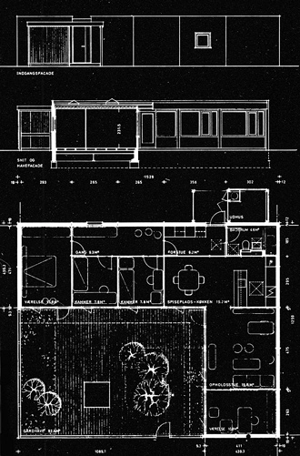 Albertslund Syd Plan af gårdhus