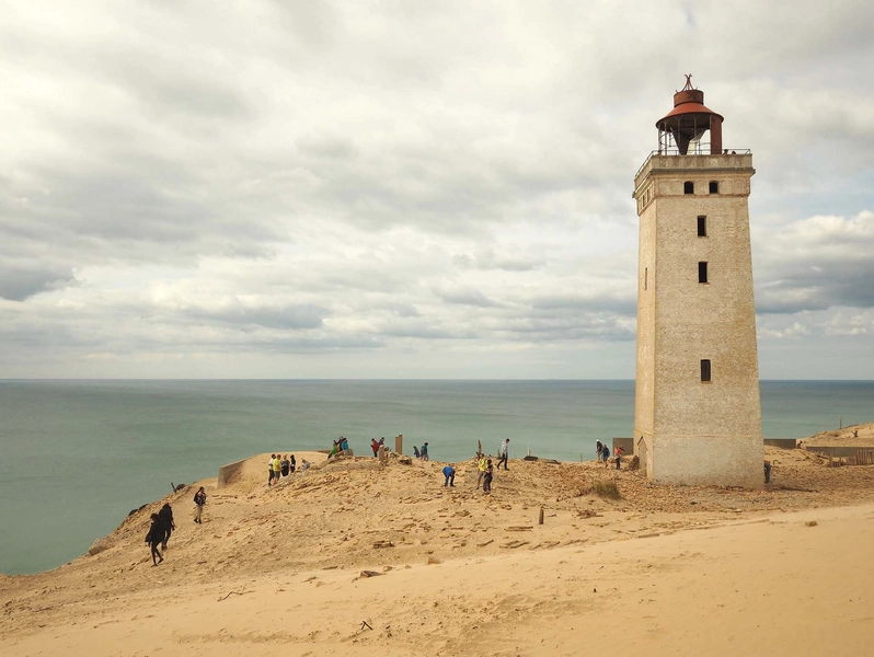 Rubjerg Knude Fyr Total set fra vandreklitten