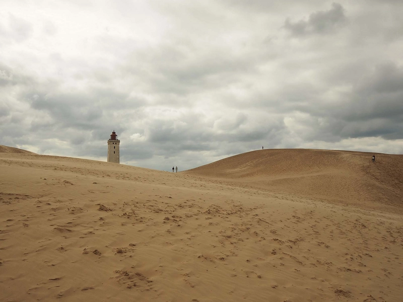 Rubjerg Knude Fyr Blik mod fyret fra vandreklitten