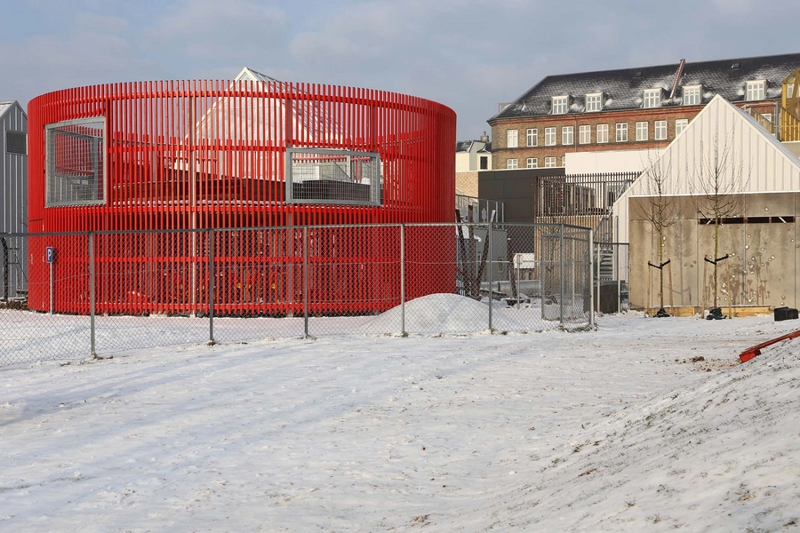 Børnebyen – Institutionen Krudthuset Den røde "Brandstation"