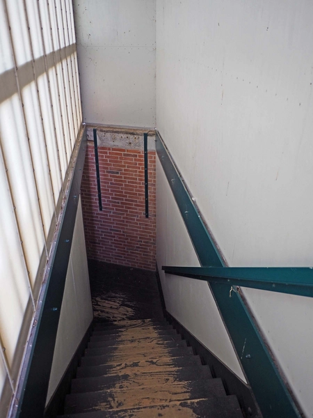 Skjern Å Arbejdende Pumpestationer Pumpestation Nord - Trappe til udsigtsplatform