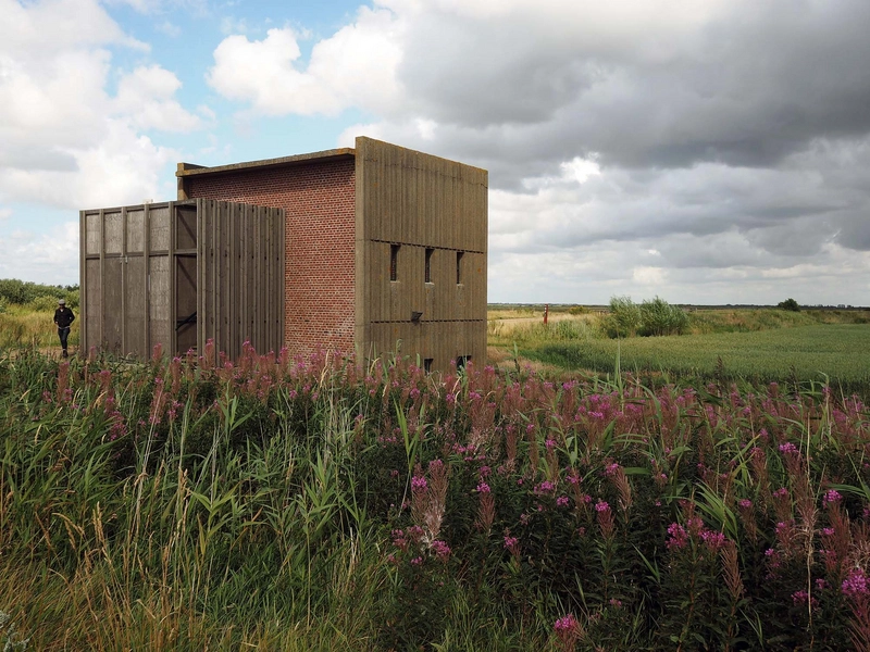 Skjern Å Arbejdende Pumpestationer Pumpestation Sydøst set fra vejen