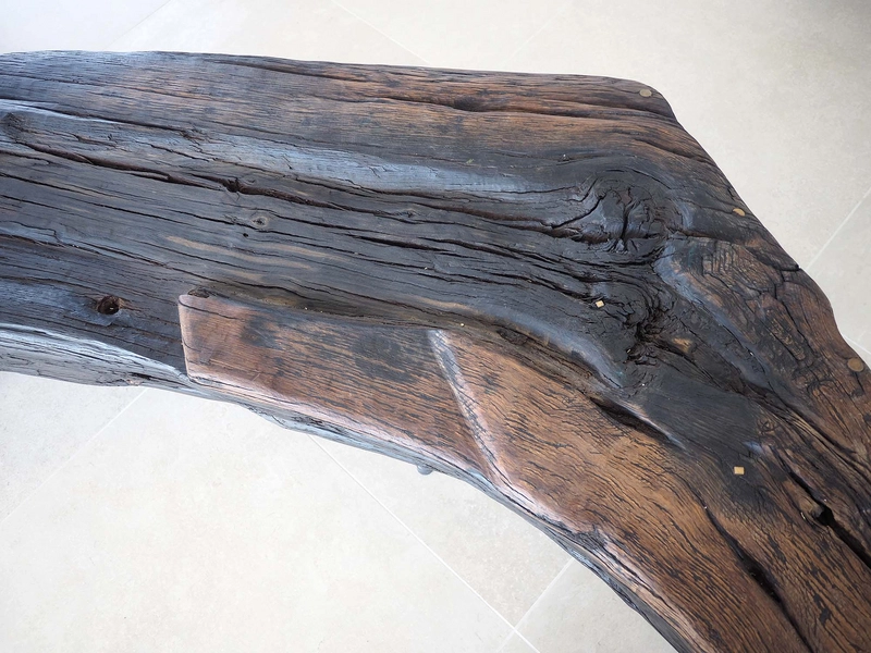 Strandingsmuseum St. George Detalje - Bænk af træ - Vraggods