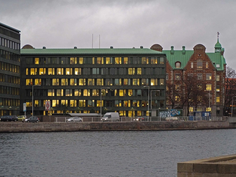 Tjæreborg - Ministerialbygningen Slotsholmsgade 12 Aftenstemning