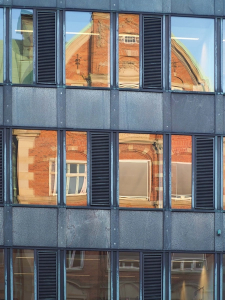 Tjæreborg - Ministerialbygningen Slotsholmsgade 12 Facadeudsnit - Spejling