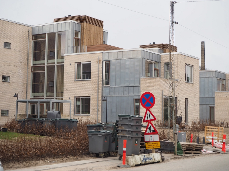 Diakonissestiftelsens Seniorboliger Byggeriet set fra Dronningensvej