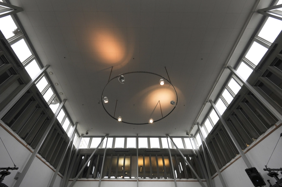 Lunds Stadsbibliotek Belysning i den overdækkede atriumgård