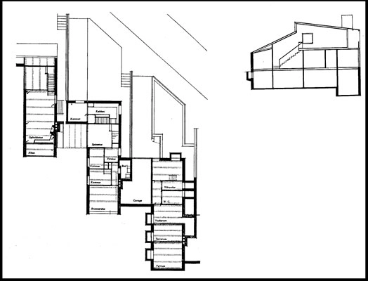 Søfronten Plan og snit