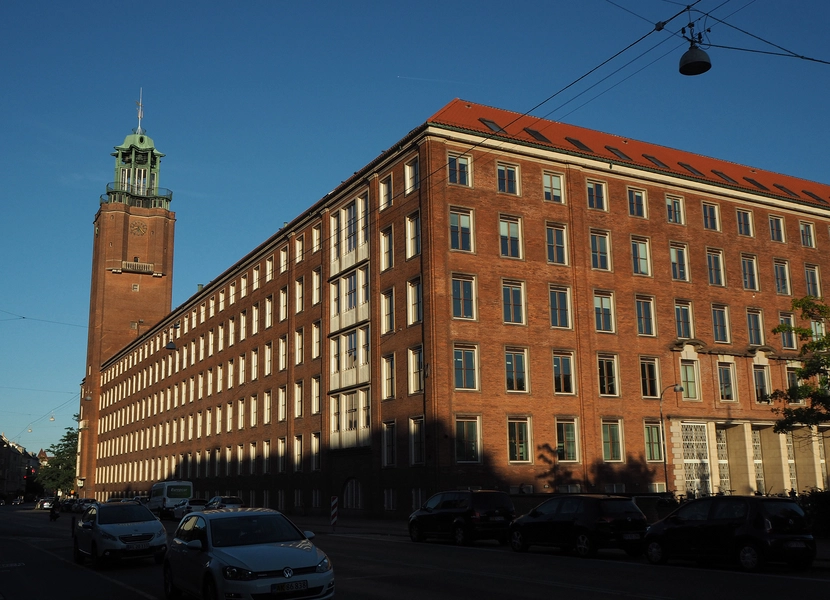 Frederiksberg Rådhus Facaden mod Smallegade