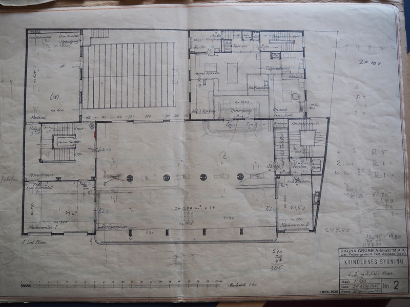 Kvindernes Bygning De originale tegninger