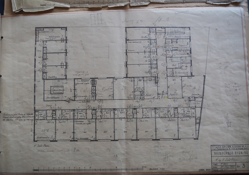 Kvindernes Bygning De originale tegninger