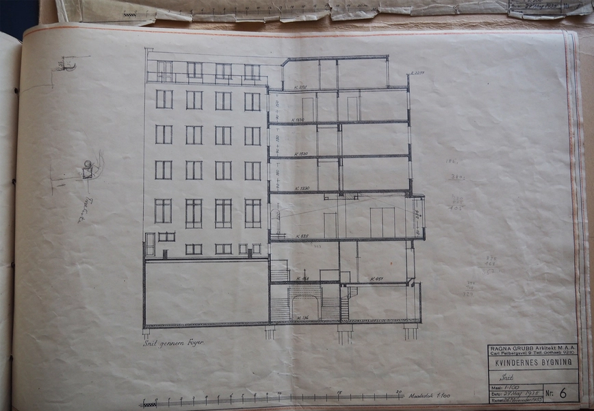 Kvindernes Bygning De originale tegninger