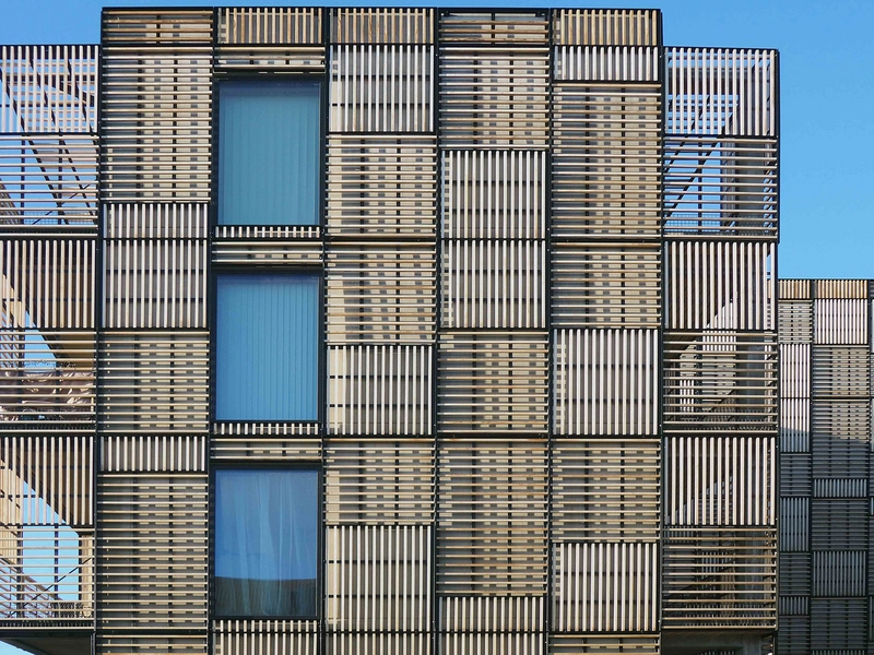 Bavnehøj Ungdomsboliger Facaden mod syd