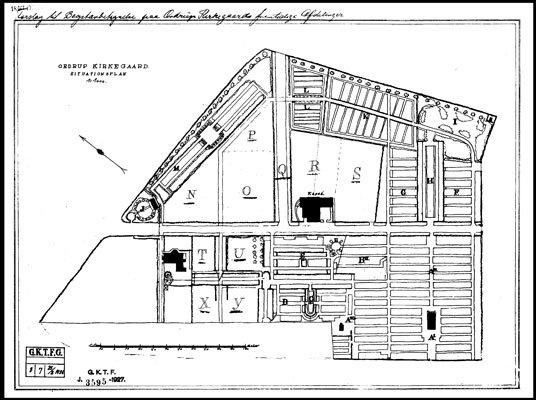 Ordrup Kirkegård Situationsplan