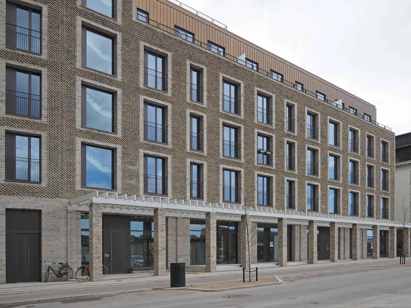 Carlsbergfondets Forskerboliger Facaden langs Bohrsgade