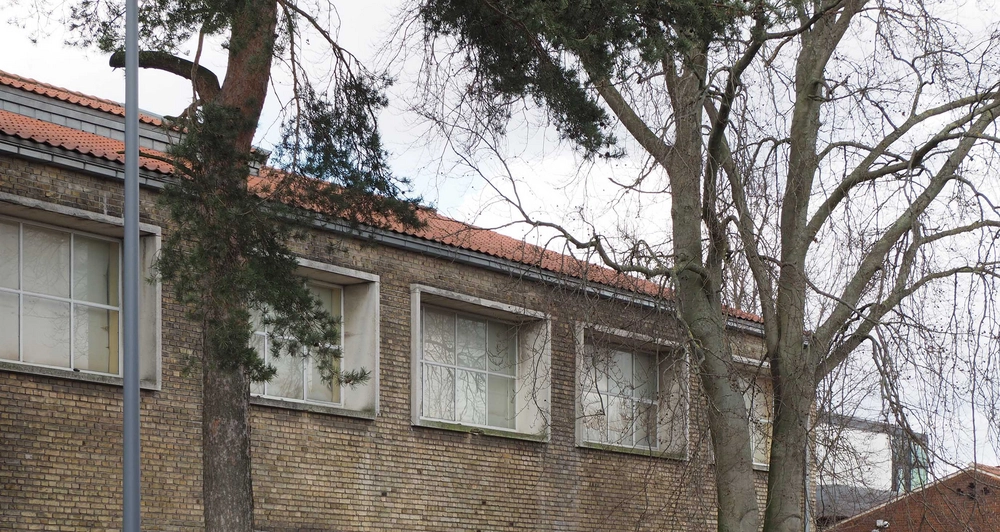 Rødkilde Skole vinduespartier på gymnastikfløjen