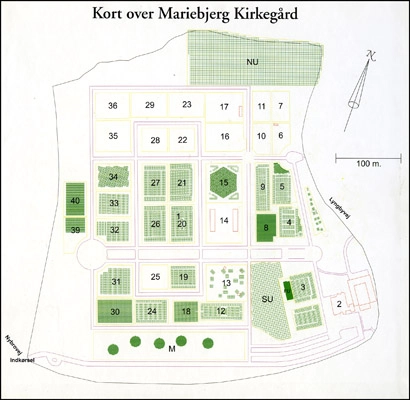 Mariebjerg kirkegård Plan