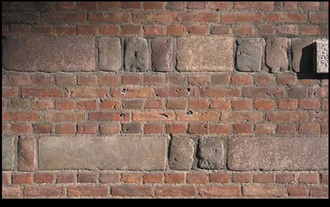 Københavns Belysningsvæsen Detalie af murværk