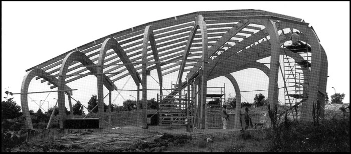 Vingehuset, Egebjerggård Foto fra byggeplads