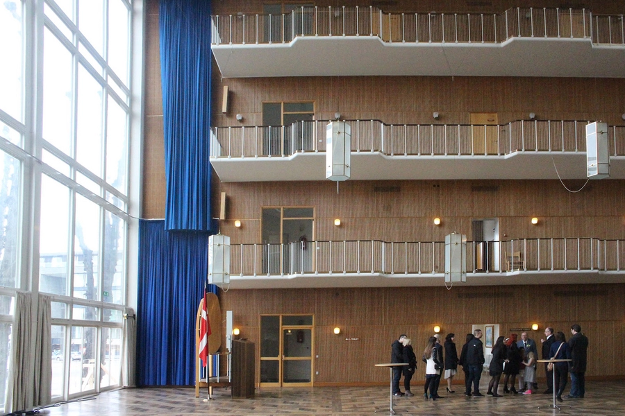 Aarhus Rådhus Glasparti mod parken