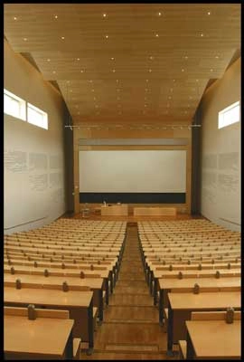 Auditoriehuset, Århus Universitet Interiør af auditorie