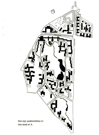 Auditoriehuset, Århus Universitet Situationsplan