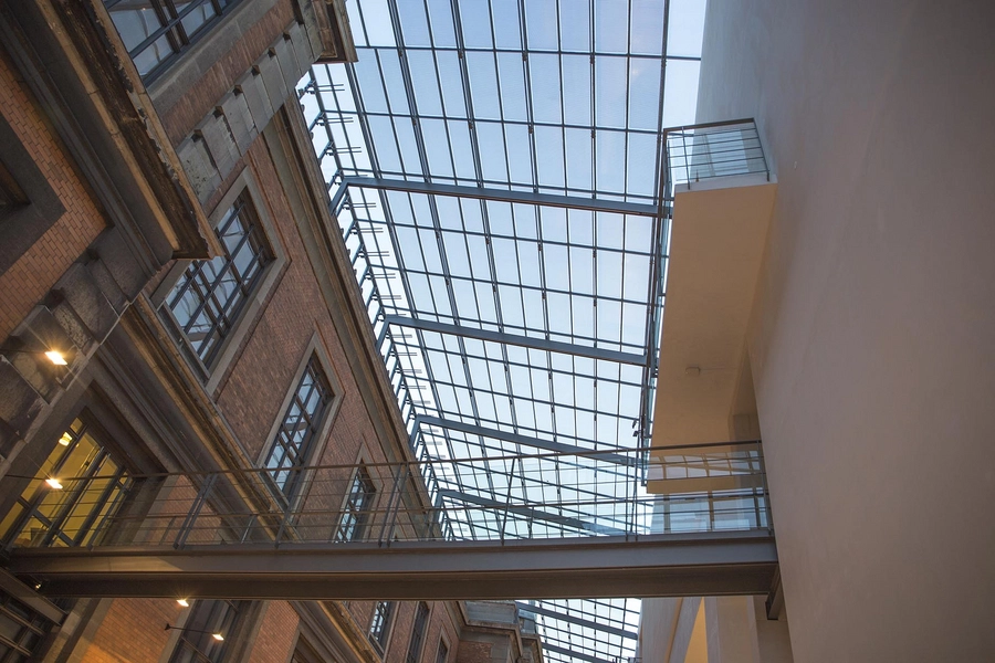 SMK - Statens Museum for Kunst Skulpturgård, tagkonstruktion og bro