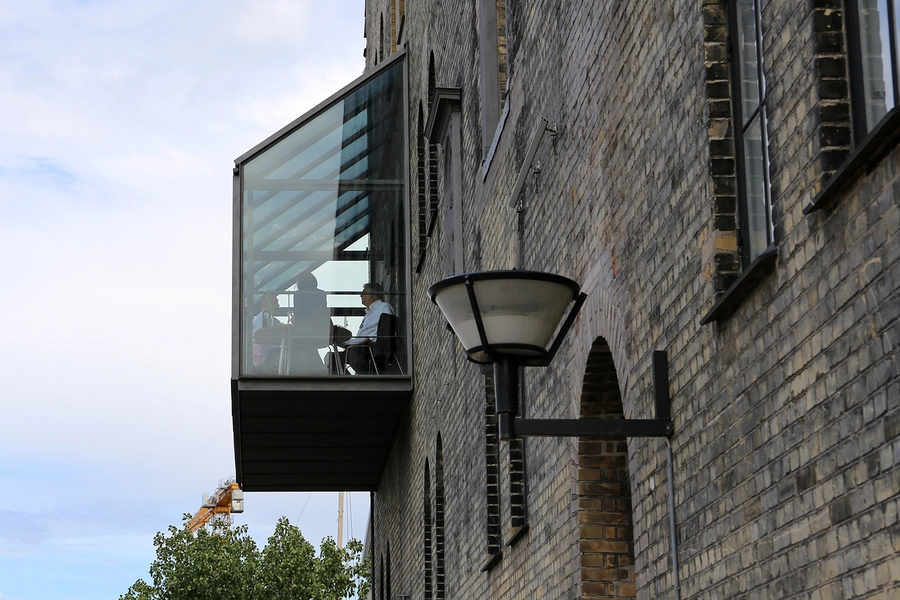 Gammel Dok Facadeudsnit, gavl, karnap