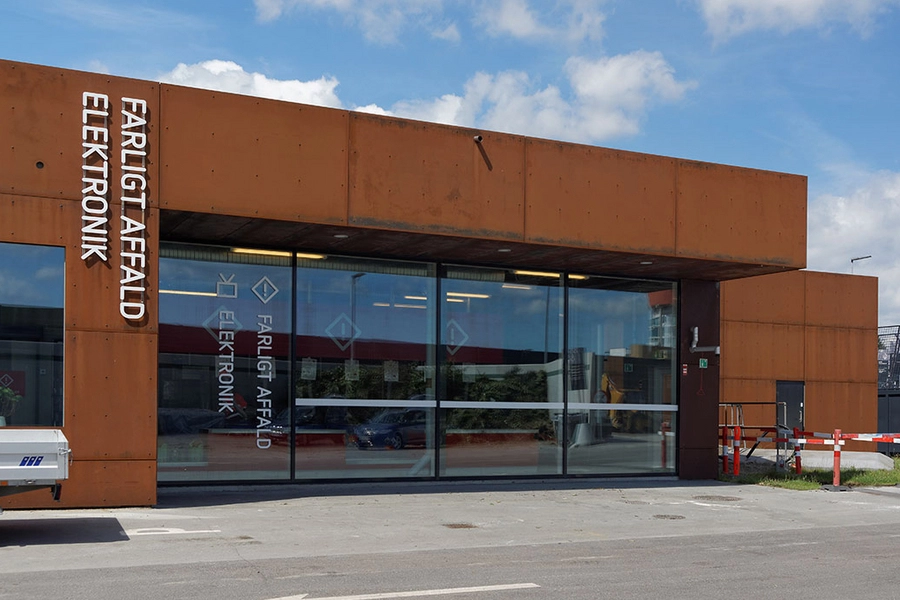 Gentofte Genbrugsstation Bygning for elektronik og farligt affald