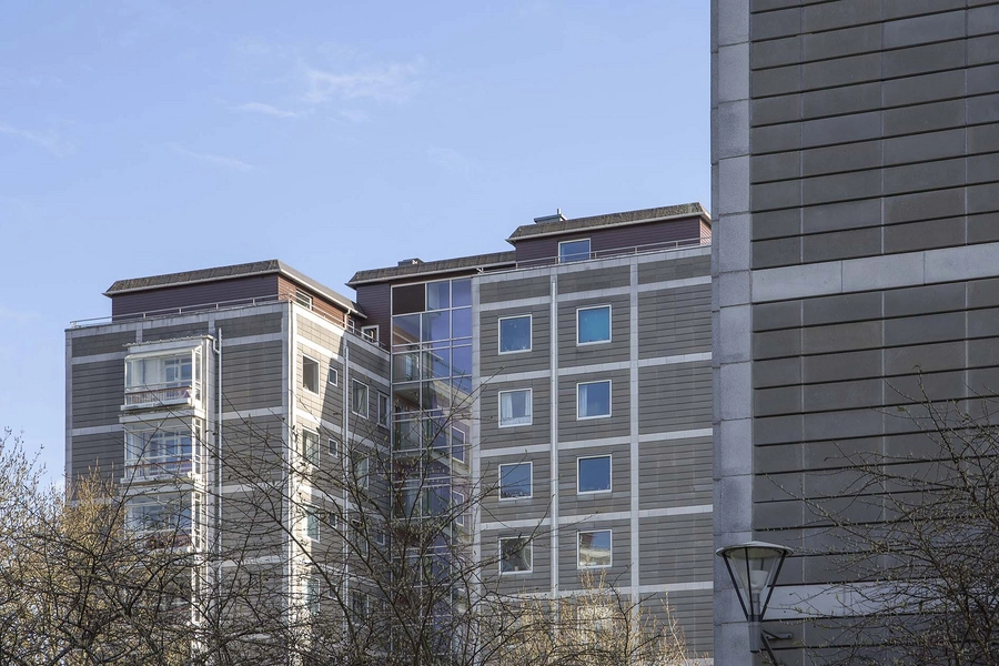 Bellahøjhusene Facadeudsnit, betonfliser