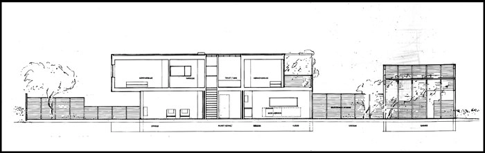 Fremtidens parcelhus Snit