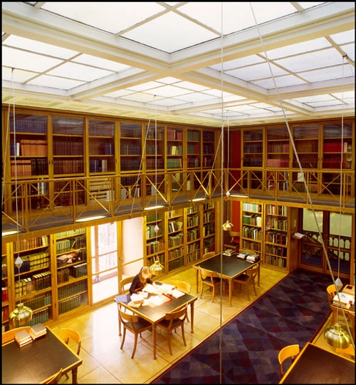 Ny Carlsberg Glyptoteks Bibliotek Ovenlys i gammel sal