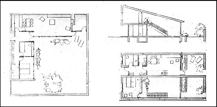 Fredensborghusene Plan og snit