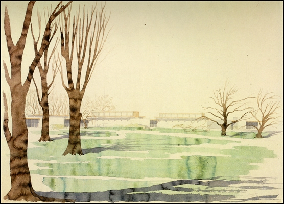 Louisiana Museum of Modern Art Akvarel