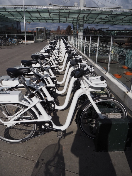 Flintholm Station Bycykler ved stationen, 2016