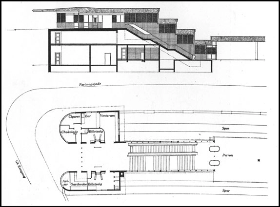 Vesterport Station Plan og snit