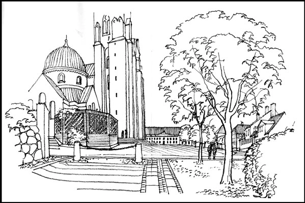 Gravmonument for Frederik IX Skitseoplæg