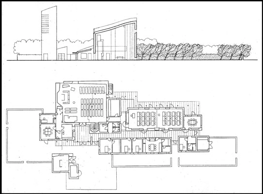 Tornbjerg Kirke Plan og snit