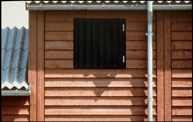 Tinggården I Facadeudsnit, bræddebeklædning på klink