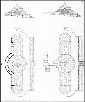 Botanisk Have - Restaurering af Palmehuset Plan og snit