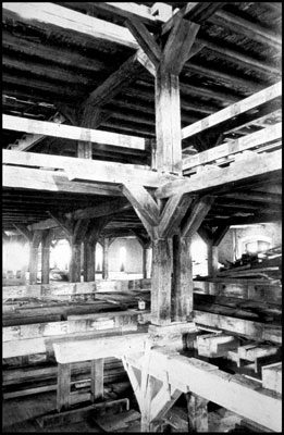 Det Blå pakhus Tømmerkonstruktion