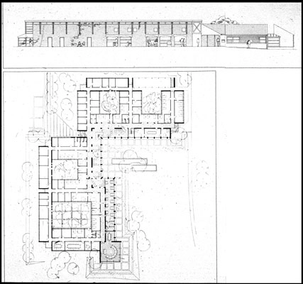 Vamdrup Rådhus Plan og Snit
